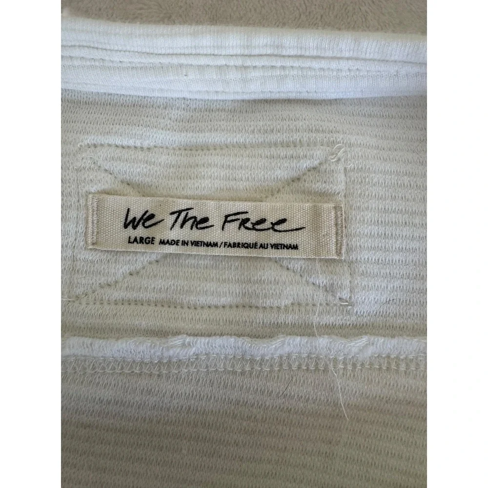 Free People We The Free Total Eclipse Tee Size L Oversized Ribbed Long Sleeve